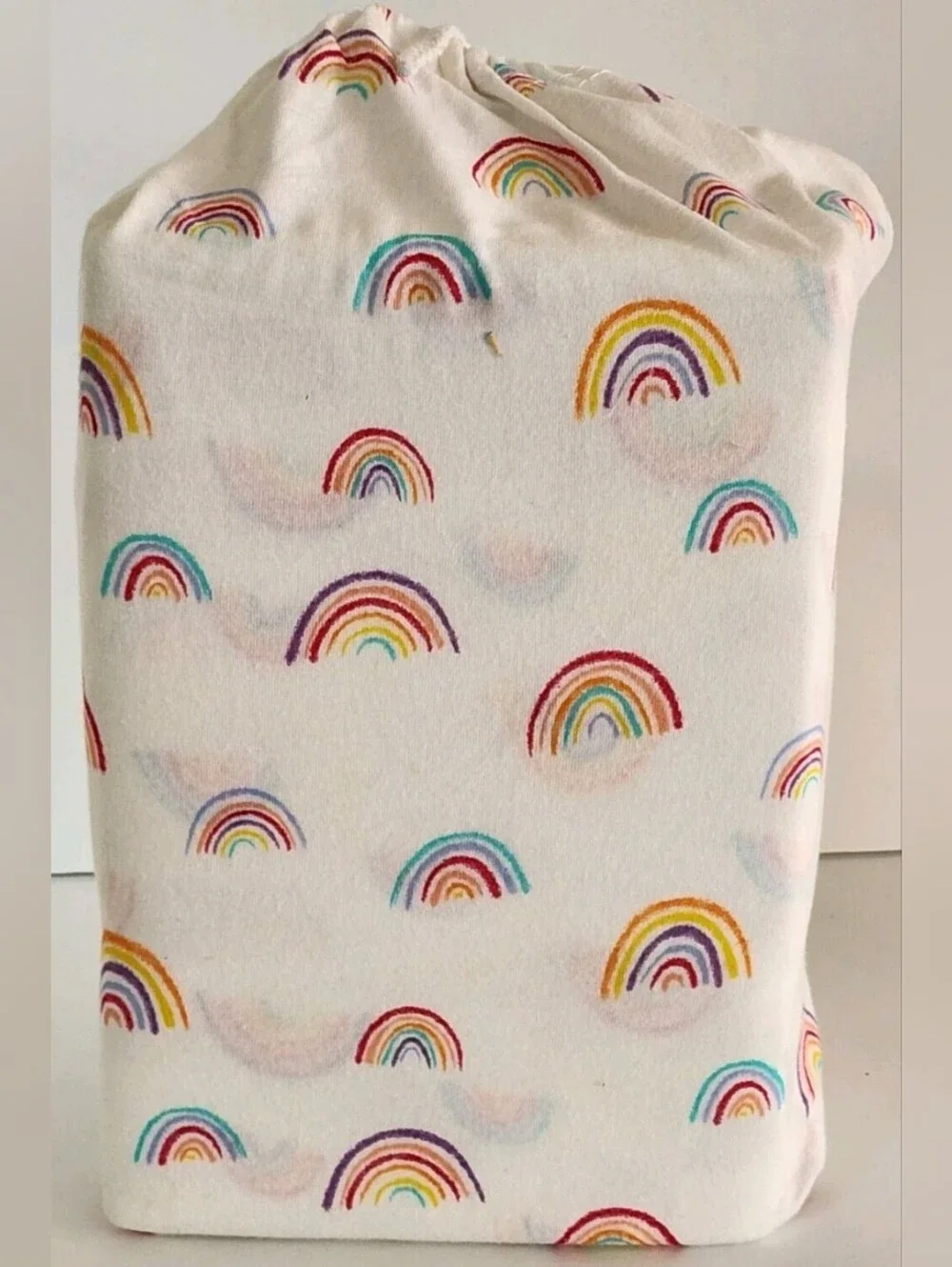 Your Zone Jersey Sheet Set Rainbow Full Fits Mattresses Up to 15 in NEW